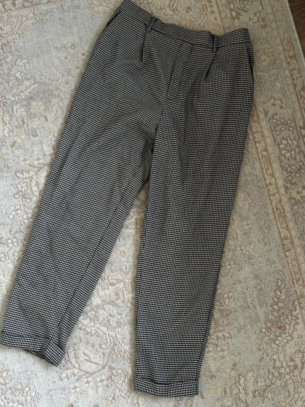 Black and White Houndstooth Dress Pants